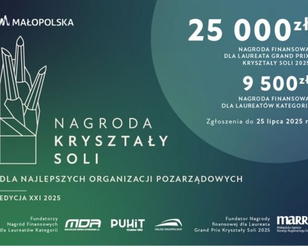 Do 25 lipca trwa nabór zgłoszeń do tegorocznej edycji Nagrody Kryształy Soli 2025