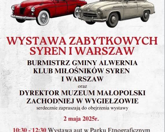 Zapraszamy na zlot zabytkowych samochodów do Alwerni