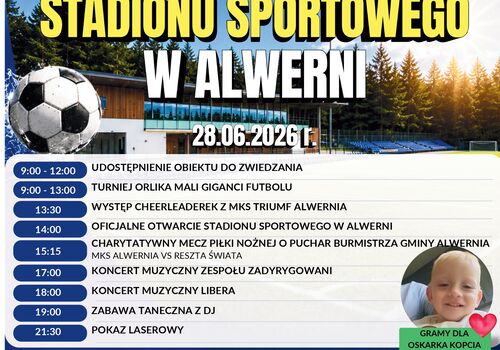 Wielkie otwarcie stadionu, gwiazdy i gramy dla Oskarka!
