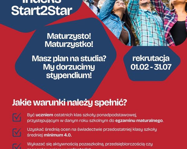 Trwa rekrutacja do XIX edycji programu Indeks Start2Star