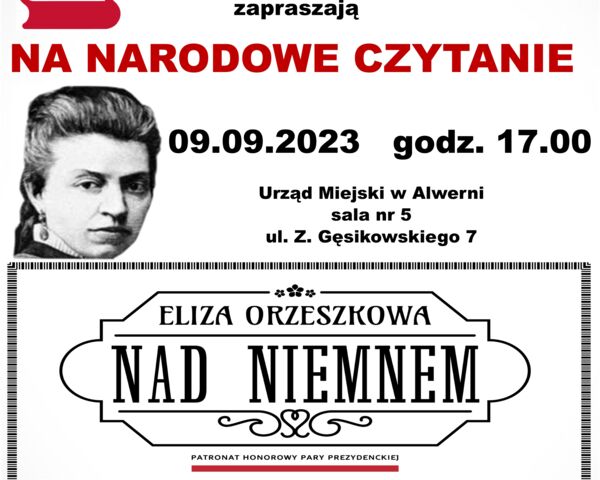 Zapraszamy na Narodowe Czytanie do Alwerni