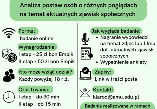 Można pomóc w badaniach do pracy doktorskiej