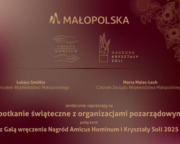 Świąteczne spotkanie przedstawicieli Województwa Małopolskiego z organizacjami pozarządowymi