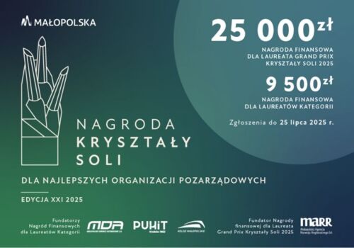Do 25 lipca trwa nabór zgłoszeń do tegorocznej edycji Nagrody Kryształy Soli 2025