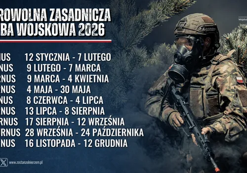 Trwa nabór do Dobrowolnej Zasadniczej Służby Wojskowej w 2026 roku