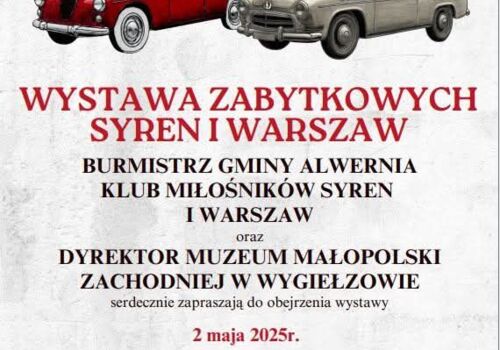 Zapraszamy na zlot zabytkowych samochodów do Alwerni
