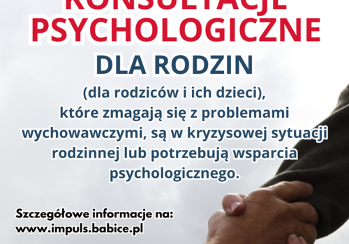 Bezpłatne konsultacje psychologiczne dla rodzin